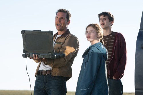 Melinda Sue Gordon / Warner Brothers Entertainment.
From left, Matthew McConaughey, Mackenzie Foy and Timothe Chalamet in Interstellar.