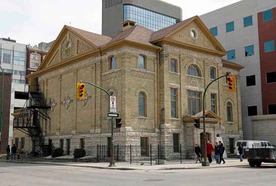 The owner of the 123-year-old Masonic Temple at the corner of Donald Street and Ellice Avenue opposes a proposal to give the building heritage status. (Mike Aporius / Winnipeg Free Press files)