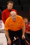 BORIS MINKEVICH / WINNIPEG FREE PRESS
Edmonton skip Kevin Martin barks out instructions during BDO Classic Canadian Open action Wednesday night at MTS Centre.