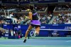 Bianca Andreescu, of Canada, returns a shot to Belinda Bencic, of Switzerland, during the semifinals of the U.S. Open tennis championships Thursday, Sept. 5, 2019, in New York. (AP Photo/Eduardo Munoz Alvarez)
