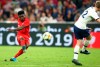 Bayern's Alphonso Davies scores his side's 2nd goal during the friendly soccer Audi Cup match between FC Bayern Munich and Tottenham Hotspur at the Allianz Arena stadium in Munich, Germany, Wednesday, July 31, 2019. (AP Photo/Matthias Schrader)