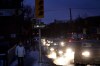 WAYNE.GLOWACKI@FREEPRESS.MB.CA  
Pedestrian at Goulet Street and Tache Avenue with traffic lights not functioning Monday morning.