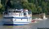 TREVOR HAGAN / WINNIPEG FREE PRESS
The River Rouge tour boat is towed down the Red River earlier this evening after being freed from the muddy river bottom.