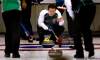 PHIL.HOSSACK@FREEPRESS.MB.CA
P.E.I.’s Robert Campbell calls the shots against Manitoba.