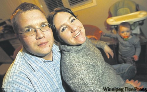 Andrea and Marcel Beaudry with their daughter, Nicole. The couple are expecting their second child.