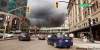 LISA WALDNER / WINNIPEG FREE PRESS
Motorists turning east off Memorial Boulevard onto Portage Avenue Tuesday afternoon were confronted with thick masses of smoke from a fire near The Promenade apartments behind Portage Place mall.