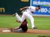 BORIS.MINKEVICH@FREEPRESS.MB.CA
Wes Long tries to tag T-Bones Keanon Simon but Simon was safe.