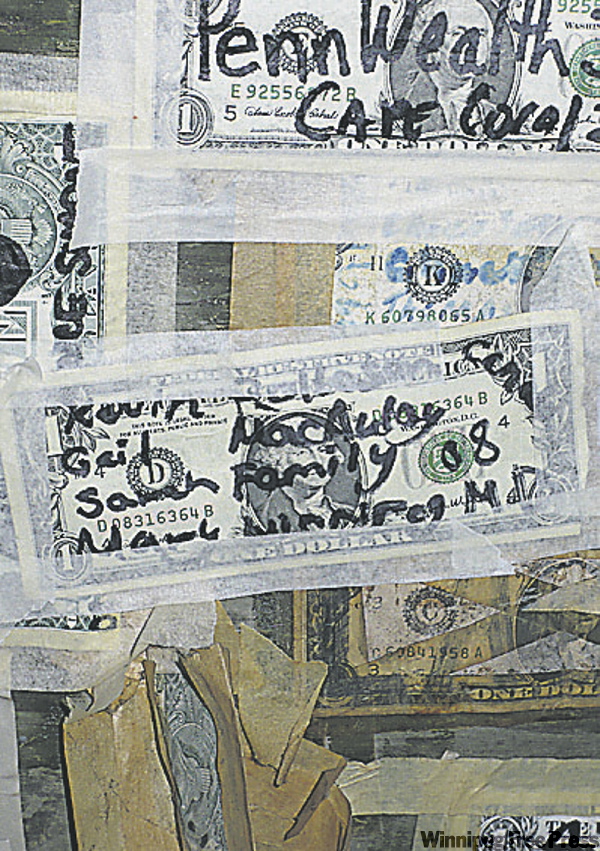KEVIN ROLLASON / WINNIPEG FREE PRESS
We left our mark - or dollar on the ceiling on Cabbage Key.