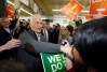 KEN GIGLIOTTI / WINNIPEG FREE PRESS
Jack Layton shakes hands this morning at the Indian and Metis Friendship Centre in Winnipeg.