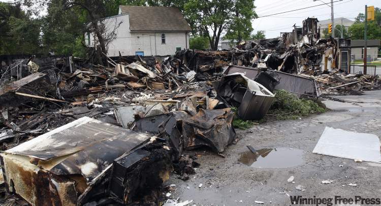 Ken Gigliotti/ Winnipeg Free Press
Scene on Monday morning showed damage from fire.