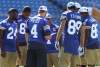 JOE BRYKSA / WINNIPEG FREE PRESS
Winnipeg Blue Bomber quarterback Buck Pierce, center with teammates in huddle during a light practice Thursday morning at Canad Inns Stadium in Winnipeg. The Bombers are preparing for their home-opener this Friday evening against the Toronto Argonauts.