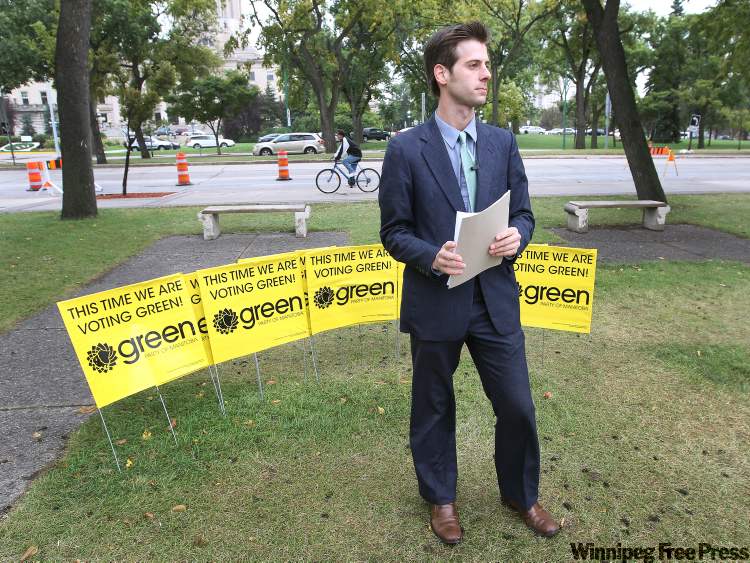 JOE BRYKSA / WINNIPEG FREE PRESS
Green Leader James Beddome says running a deficit is 'not sustainable.'