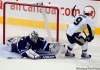 BORIS MINKEVICH / WINNIPEG FREE PRESS
Ondrej Pavelec robs Pascal Dupuis.