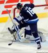 Boris Minkevich/ Winnipeg Free Press
Andrew Ladd scores the fourth goal against the Lightning.