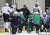 JOE BRYKSA / WINNIPEG FREE PRESS
Winnipeg Jets head coach Claud Noel goes over some plays with the team at practice Monday at the MTS Iceplex.