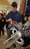 Ken Gigliotti / Winnipeg Free Press
Doug Brown was given a 'Grey Cup' by a young fan.