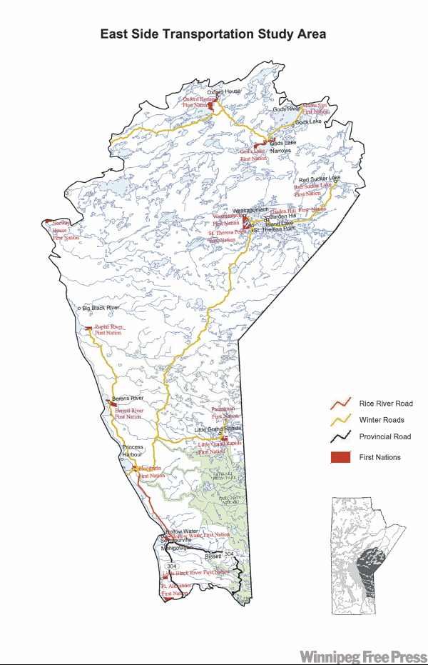 Allweather road set for east side of lake Winnipeg Free Press