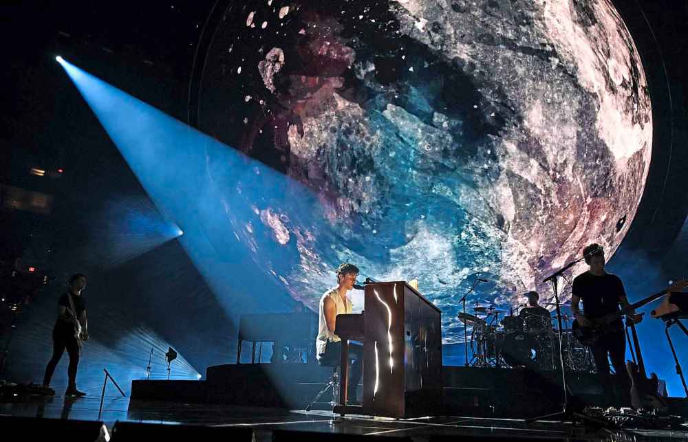 PORTLAND, OREGON - JUNE 12: Shawn Mendes performs during the kick off of the North American leg of