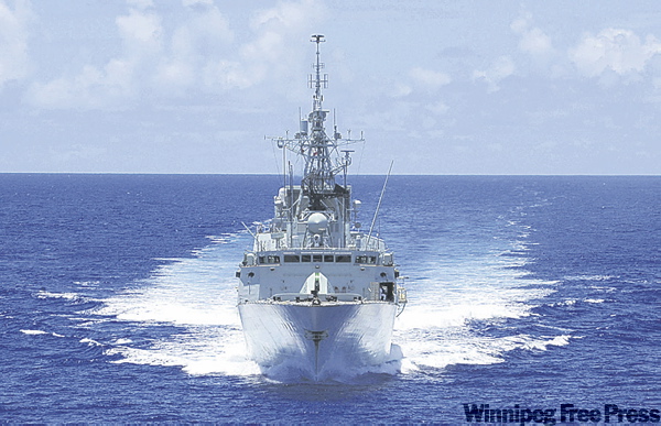WO Carole Morissette
Her Majesty's Canadian Ship (HMCS) Winnipeg crosses the Indian Ocean to join Standing NATO Maritime Group 1 (SNMG1) vessels to conduct counter-piracy operations of the coast of Somalia. HMCS Winnipeg is a Halifax-class patrol frigate commanded by Commander Craig Baines with a crew of approximately 240, including a CH-124 Sea King helicopter detachment. Canada's participation in Standing NATO Maritime Group 1 (SNMG1), conducted under Operation SEXTANT, represents a continuing commitment to international peace and security. HMCS Winnipeg is the 5th Canadian Ship to deploy since 2006 to join the Standing NATO Maritime Group 1 (SNMG1), which represents a multi-national maritime force capable of conducting missions across a broad spectrum of operations anywhere around the world. Photo: Warrant Officer Carole Morissette, Canadian Forces Combat Camera