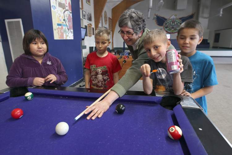 PHIL HOSSACK / WINNIPEG FREE PRESS
It’s not all fun and games at Rossbrook House — but sometimes it is.