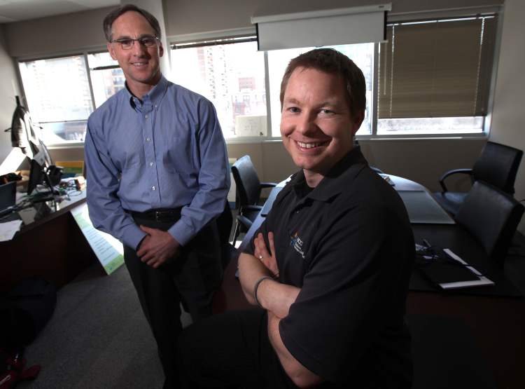 Phil Hossack / Winnipeg Free Press Archives
Marshall Ring (right) is CEO of the Manitoba Technology Accelerator.