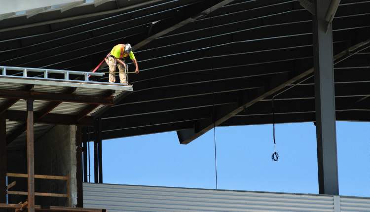 Mike Deal / Winnipeg Free Press
Construction continues at the new Winnipeg Blue Bombers football stadium at the University of Manitoba.