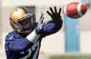 KEN GIGLIOTTI / WINNIPEG FREE PRESS
Winnipeg Blue Bomber No. 27, Terrell Parker, makes a catch at training camp.