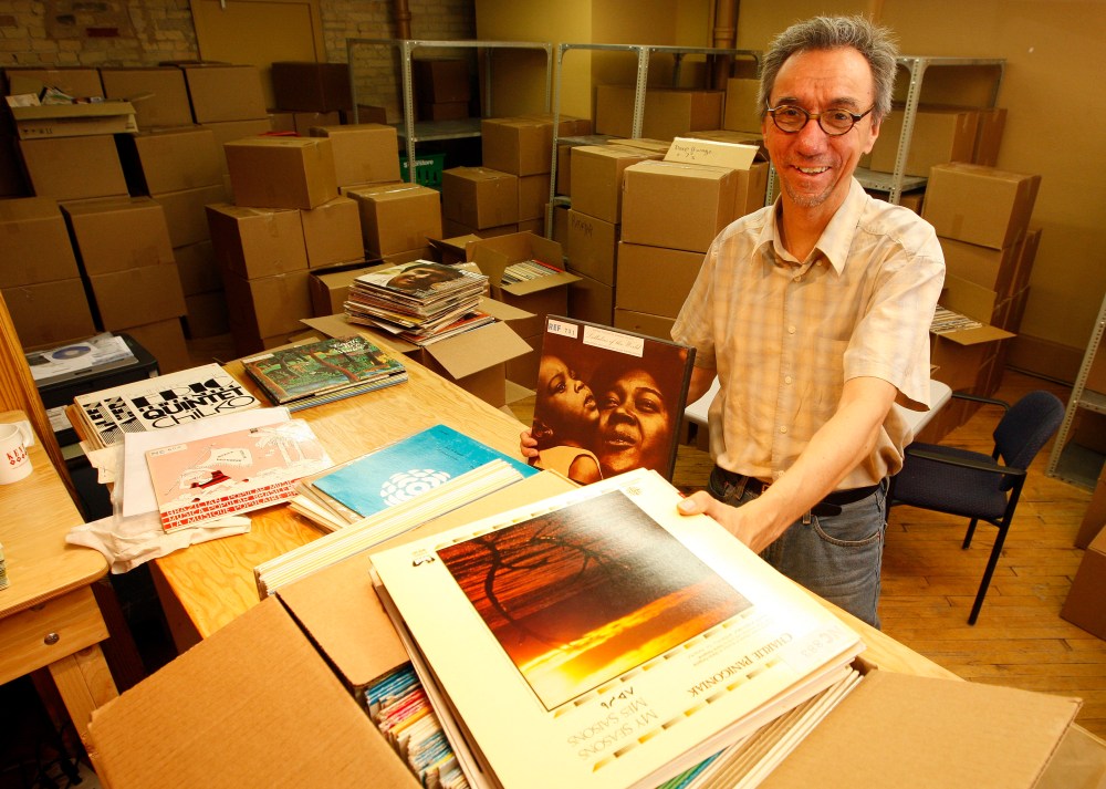 KEN GIGLIOTTI  / WINNIPEG FREE PRESS 
IntoThe Music owner Greg Tonn caters to record collectors all year long, but Record Store Day brings new customers into his Exchange District shop.