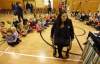 KEN GIGLIOTTI  / WINNIPEG FREE PRESS
Cancer survivor Janis Ollson  talks to students in Balmoral., Man. Ollson was literally cut in half five years ago to remove an untreatable cancerous tumour. She spoke to the students about her life since the surgery, in preparation for the annual Terry Fox  Run.