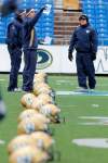 Boris Minkevich / Winnipeg Free Press
Coaches converge at the Winnipeg Blue Bombers practice at the stadium Wednesday.