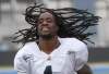 Joe Bryksa / Winnipeg Free Press
Winnipeg Blue Bomber Kito Poblah and his dreadlocks at practice at Canad Inns Stadium Tuesday.