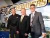RUTH BONNEVILLE / WINNIPEG FREE PRESS
Tim Burke is all smiles after press conference at the Blue Bomber office Thursday afternoon after being officially announced the 29th head coach of the Winnipeg Blue Bombers by team President and CEO Garth Buchko (right) and GM Joe Black.