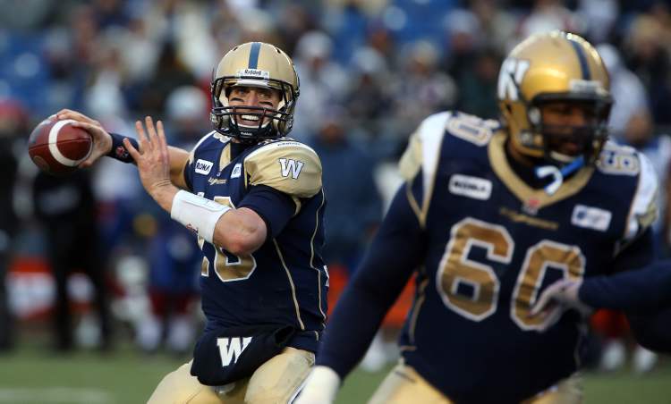 TREVOR HAGAN / WINNIPEG FREE PRESS Archives
Expected No.2 quarterback Justin Goltz will be in the hunt for the No.1 spot.
