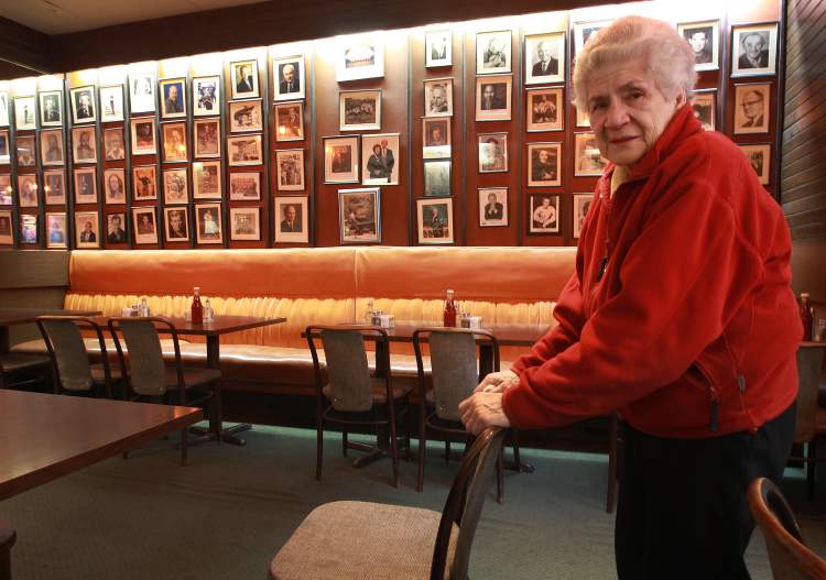 Joe Bryksa/ Winnipeg Free Press
Mary Kelekis stands inside restaurant this morning.