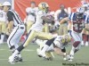 Dave Sidaway / canwest news service
Alouettes' Jay Staggs (42) attempts to get the angle on Bombers' Lavarus Giles, who ran the ball for 161 yards, including a spectacular 77-yard romp, on Tuesday night.