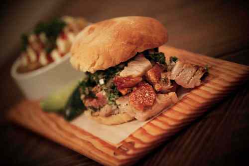 JOHN WOODS / WINNIPEG FREE PRESS
King + Bannatyne's Herb Roast Porchetta Sandwich