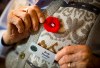 THE CANADIAN PRESS
Jack Purdie, a WWII veteran, adjusts his poppy at his home in Vancouver, B.C., on Thursday November 5, 2015. THE CANADIAN PRESS/Ben Nelms