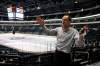 Boris Minkevich / Winnipeg Free Press
True North's Kevin Donnelly explains a few of the changes fans will notice at Jets games this season.