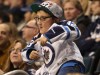 JOE BRYKSA / WINNIPEG FREE PRESS
A Winnipeg Jets fan has fun during second period play against the Florida Panthers at the MTS Centre.