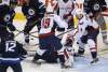 TREVOR HAGAN / WINNIPEG FREE PRESS
Winnipeg Jets and Washington Capitals players scramble for the puck in front of Washington Capitals' goaltender Braden Holtby in the third period of Saturday's game.