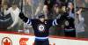phil hossack / winnipeg free press
Winnipeg Jets captain Andrew Ladd  celebrates his goal -- the team's third -- Thursday at the MTS Centre.
