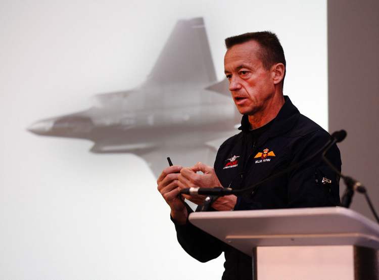 PHOTOS BY KEN GIGLIOTTI / WINNIPEG FREE PRESS
Test pilot Billie Flynn says the F-35's sensor capabilities will be crucial for Arctic surveillance.