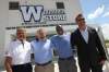 JOE BRYKSA / WINNIPEG FREE PRESS
The four new main gates at Investors Group Field are named after four Bomber player greats:  Ken Pleon (from left), Joe Poplawski, Milt Stegall and Doug Brown.