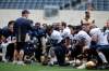 TREVOR HAGAN / WINNIPEG FREE PRESS
Winnipeg Blue Bombers' head coach, Tim Burke speaks to the team following practice at Investors Group Field Sunday, June 9, 2013.
