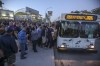 JESSICA BURTNICK / WINNIPEG FREE PRESS FILES
Bombers fans pile onto buses at Investors Group Field. An average of 10,000 ticket-holders take buses to events at the new stadium.