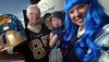 Phil Hossack / Winnipeg Free Press
Blue fans (from left) Irv Koch, wife Sandi, granddaughter Iyla, daughter Keely.