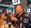 JESSICA BURTNICK / WINNIPEG FREE PRESS
Jets fan Kevin Gies' reaction was muted when the Jets announced Joshua Morrissey as their 13th spot draft pick for 2013. The Jets NHL draft party was held at the Shark Club in downtown Winnipeg on Sunday.