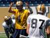KEN GIGLIOTTI / WINNIPEG FREE PRESS
Quarterback Buck Pierce is in command at practice Tuesday. The Bombers say they may be 0-2 after the game, but it will be a good 0-2.