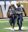 Joe Bryksa / Winnipeg Free Press
Corey Watson is taken off the field after being injured during the last play at practice today at Investors Group Field.