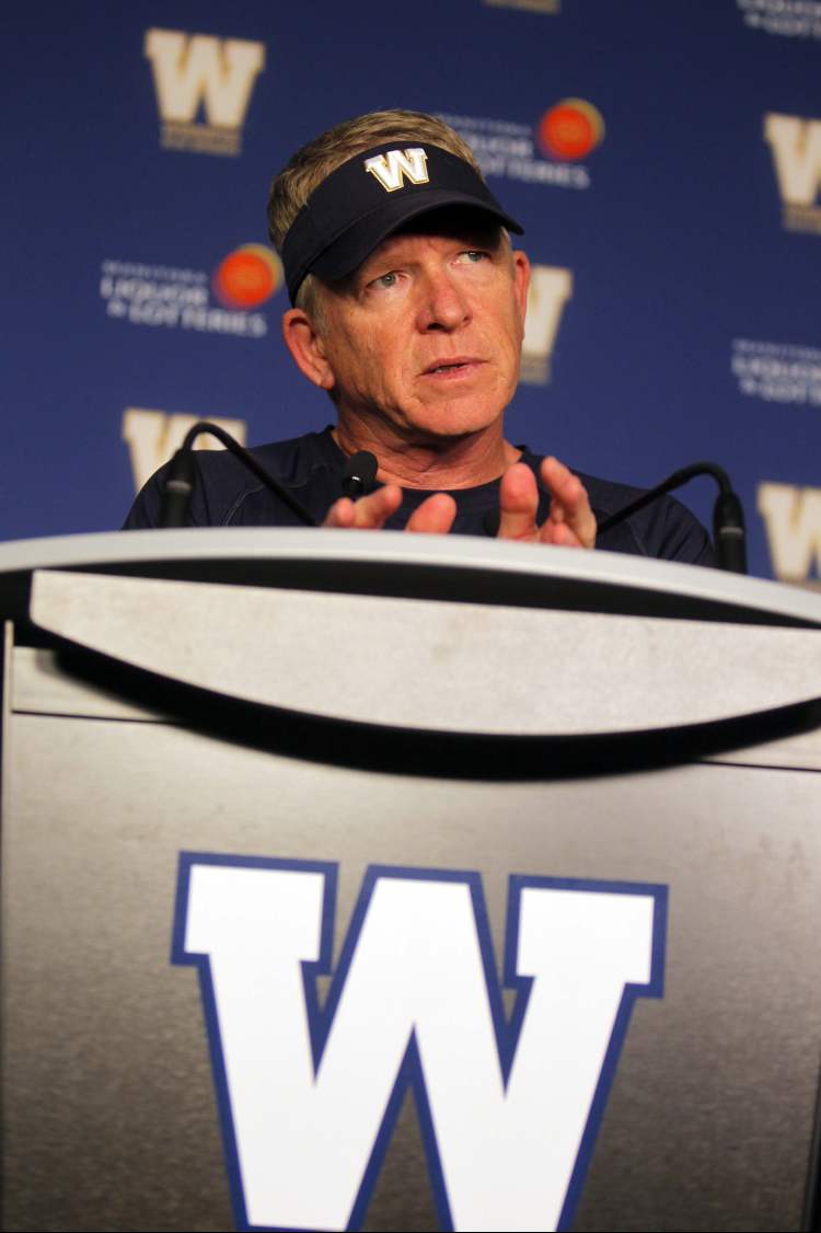 BORIS MINKEVICH / WINNIPEG FREE PRESS
Blue Bombers head coach Tim Burke is hoping his defence can repeat its sensational performance in the Banjo Bowl.